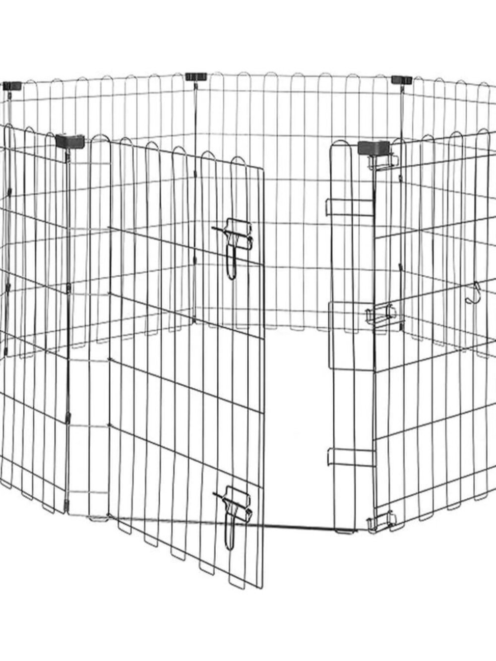 Portable Foldable Octagonal Metal Exercise Dog Playpen, Indoor/Outdoor Pet Fence